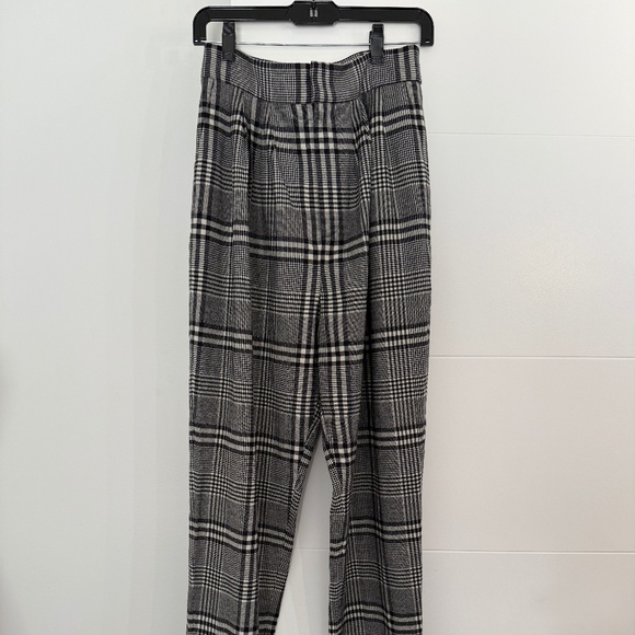 Ronny Kobo Straight Leg Wool Plaid Pants Baggy Slacks NWT L High Waisted - Picture 1 of 7